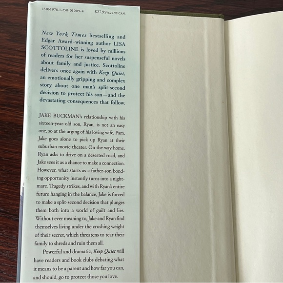 Keep Quiet by Lisa Scottoline Hardcover Hardback Mystery Psychological Thriller - Picture 4 of 6